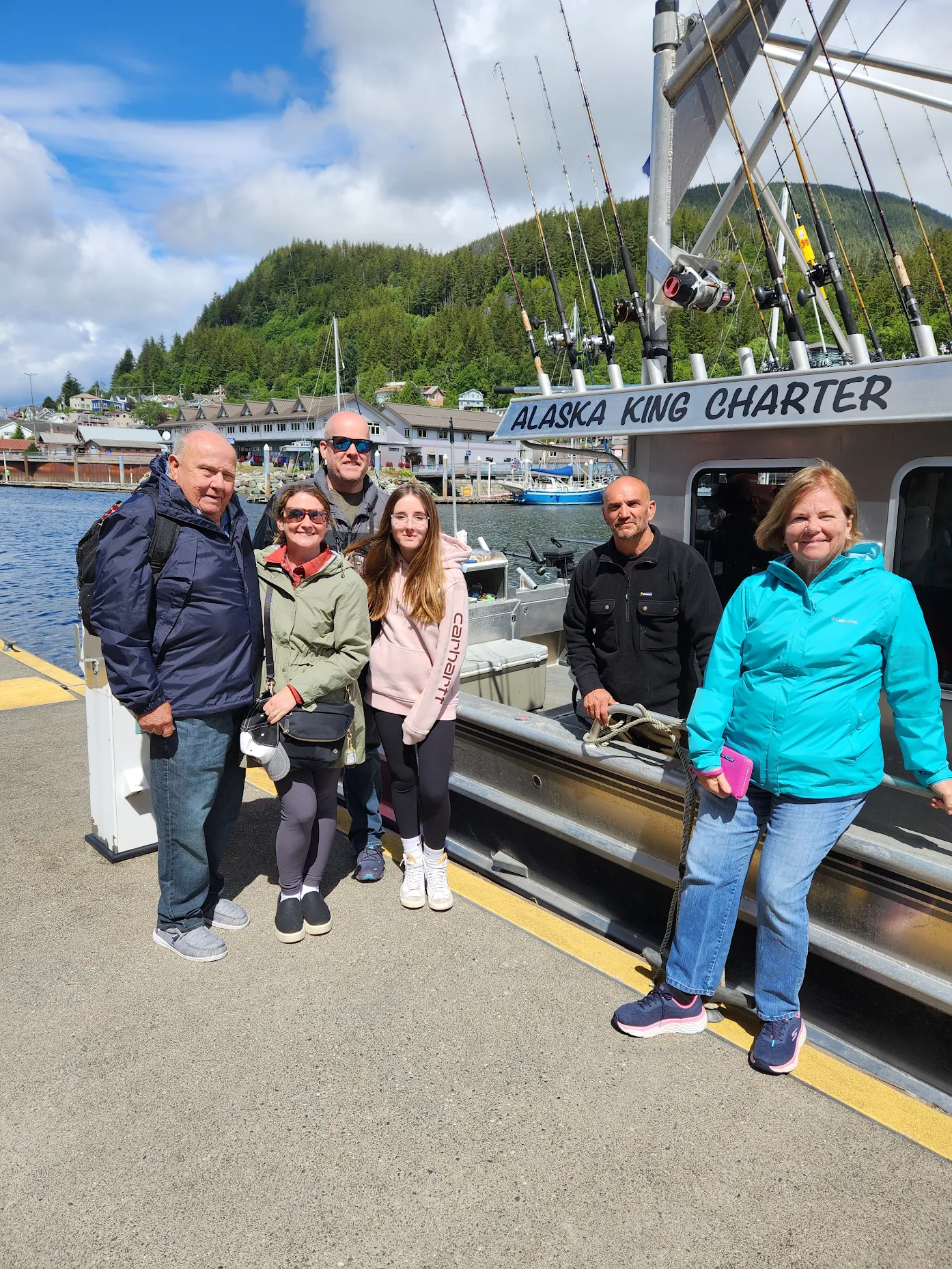 Alaska King Charter fishing guests with catch